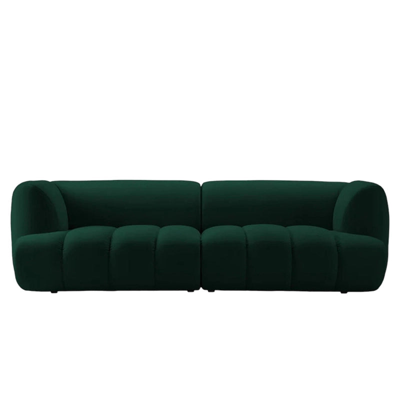 Upholstered in soft-touch Nova fabric, this couch online selection is available in shades forest green