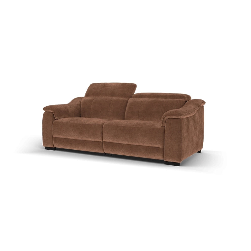 Cocoa brown dual-seater with cup holders – Recliner sofa set + Made to Order Custom Designed - 2 seater