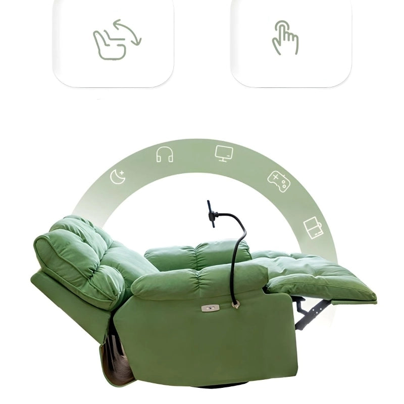 Optional tech add-ons like USB ports elevate its modern utility. As part of a reclining sofa set or as a standalone recliner couch, this model fits well into Indian homes looking for chairs and recliners that merge form and function.