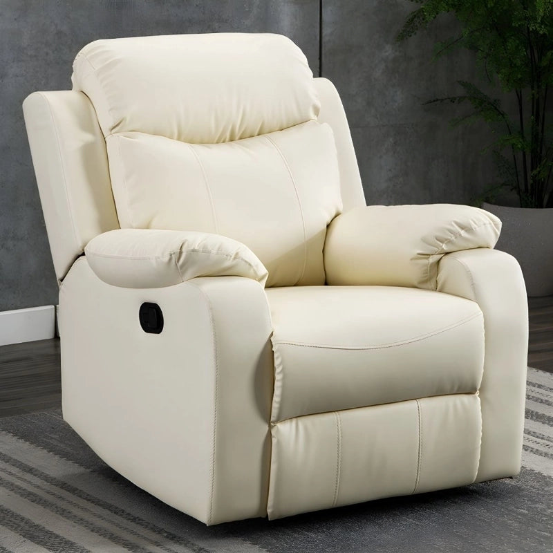 A manual pull-lever mechanism ensures a smooth recline, making it a reliable option for compact spaces.
