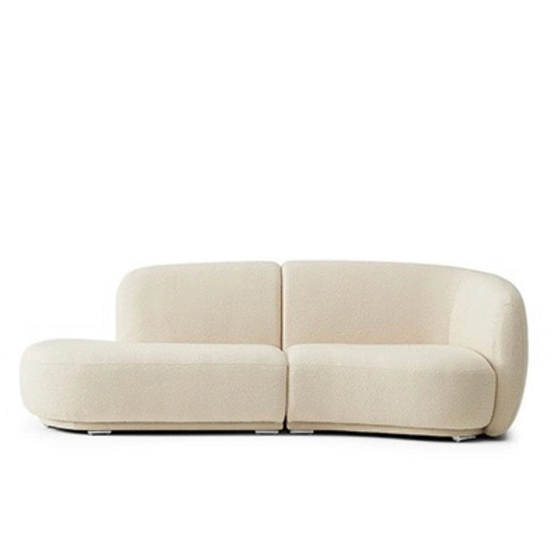 Seamless arm-to-back curve and deep seat – stylish sofa design, designed sofa set, cream finish - 2 seater