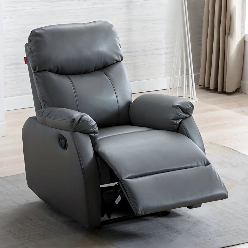 Its manual pull-lever operation gives you the convenience of a reclining couch in a single-seater form, making it perfect as a wall-hugger recliner in small media zones or bedrooms. 