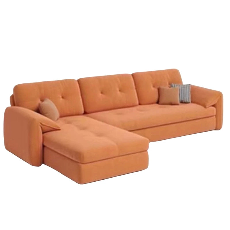 The piece serves equally well as a sleeper sofa or a couch bed, converting in under a minute. 