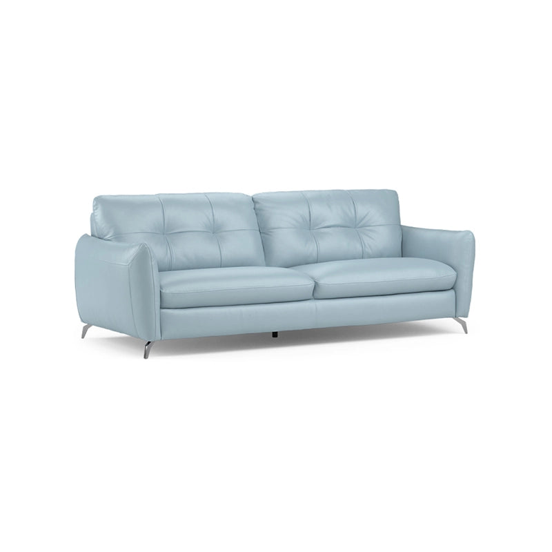 Ideal for modern city living, this leather sofa set delivers a sleek silhouette and space-efficient build. 