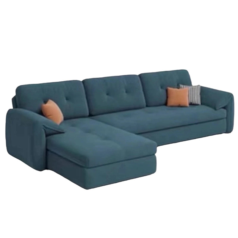 Tufted backrests and padded sloped arms add subtle elegance, making this convertible couch sleeper an ideal fit for micro-living or guest rooms.