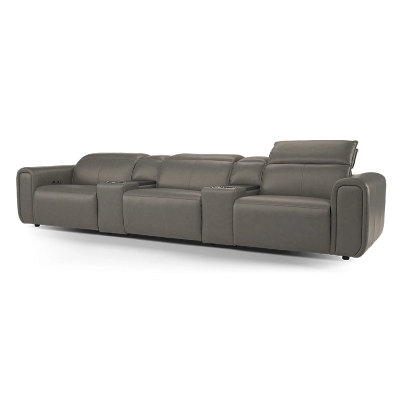 Featuring dual-motor controls for head and footrest adjustment, each seat offers personal comfort with silent reclining action. 3 seater