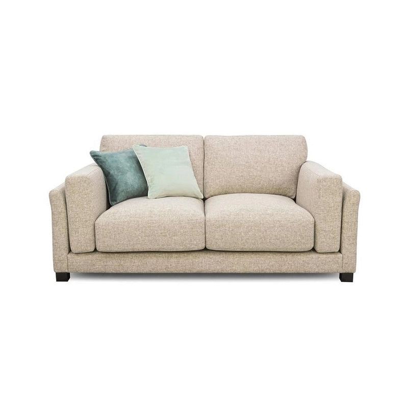 Pastel pillow corner sofa set – modern sofa design – 2 seater couch – neutral palette