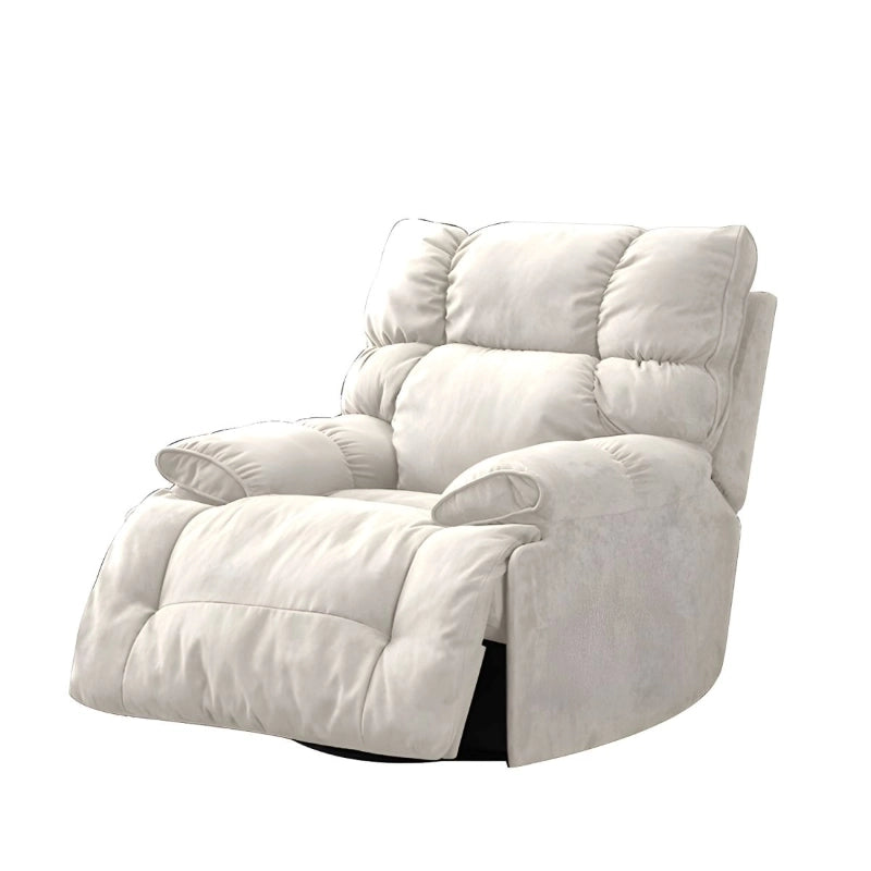 Ivory white lounge recliner, phone mount visible – recliner chair, chairs and recliners, swivel base