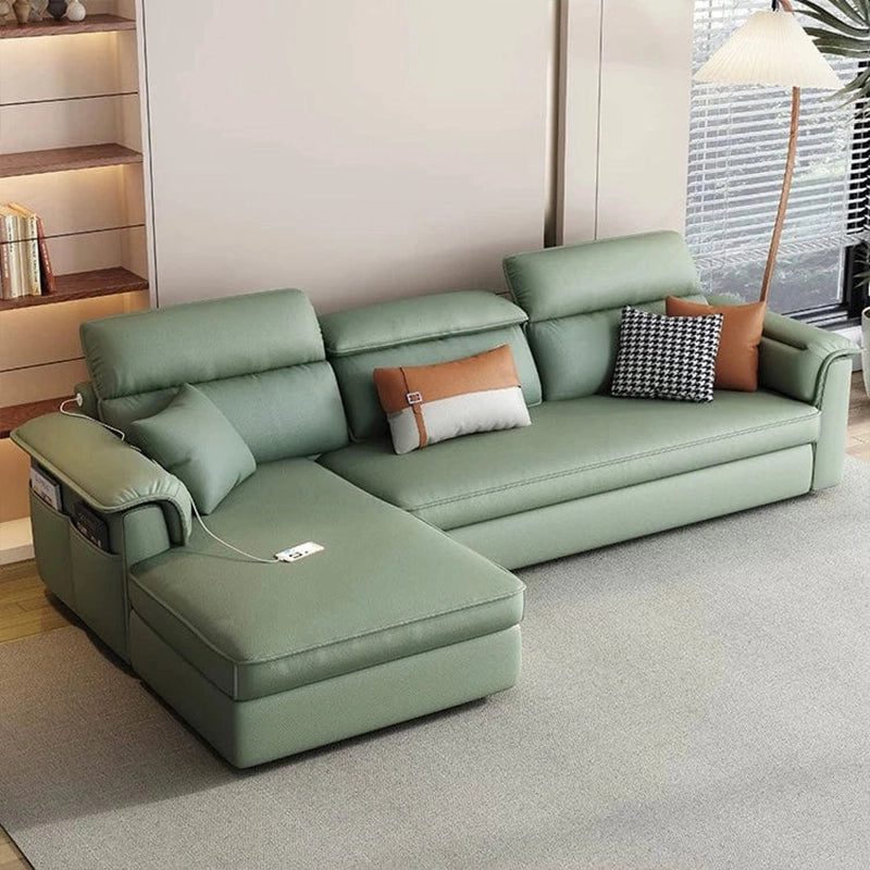 This elegant sofa cum bed offers the perfect blend of luxury and practicality, transforming effortlessly from a sleek L shape sofa cum bed to a spacious sleeper setup.