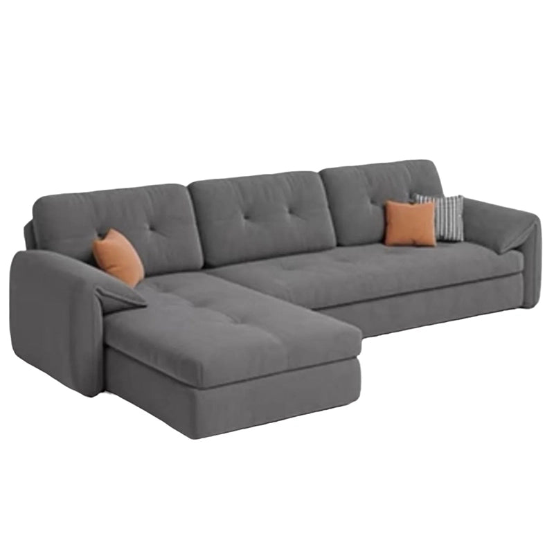 Engineered with pocket springs and Neem wood for durability, this sofa cum bed design combines smart construction with soft aesthetics.