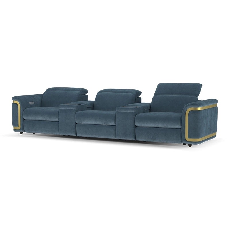The power recline system offers smooth, button-operated movement, supporting everything from lounging to upright seating - 3+console
