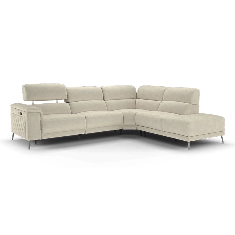 Crafted with a modern silhouette and slim metal legs, the Seville recliner couch blends European design with everyday Indian comfort - 2+corner+Terminal