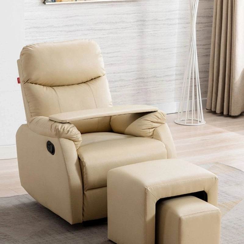 Designed for modern living, each chair and recliner offers a smooth manual recline using a side lever, extended chaise footrest, and luxuriously padded arms and back for ultimate comfort.