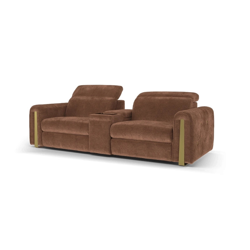  Side panel with electric controls, Custom Built to Order, Recliner chair, taupe beige - 2+console