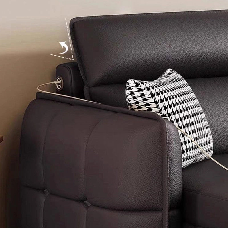 It includes adjustable headrests, spacious hidden storage, and a built-in USB port, making it the ultimate sofa cam bed for modern homes.