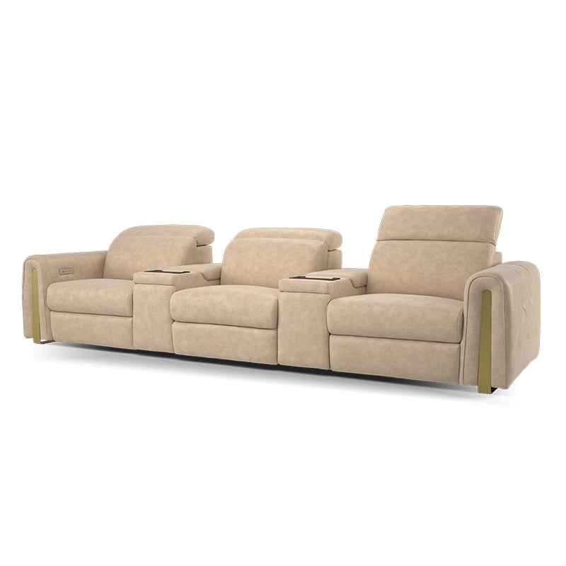 Segment-padded backrests and chaise footrests deliver ergonomic support, making each piece ideal as a reclining sofa or a compact 3 seater+2 console settee. 