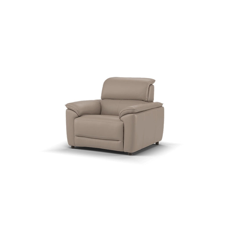 Modular recliner sofa set with cup holders, 1 seater recliner sofa, soft taupe fabric