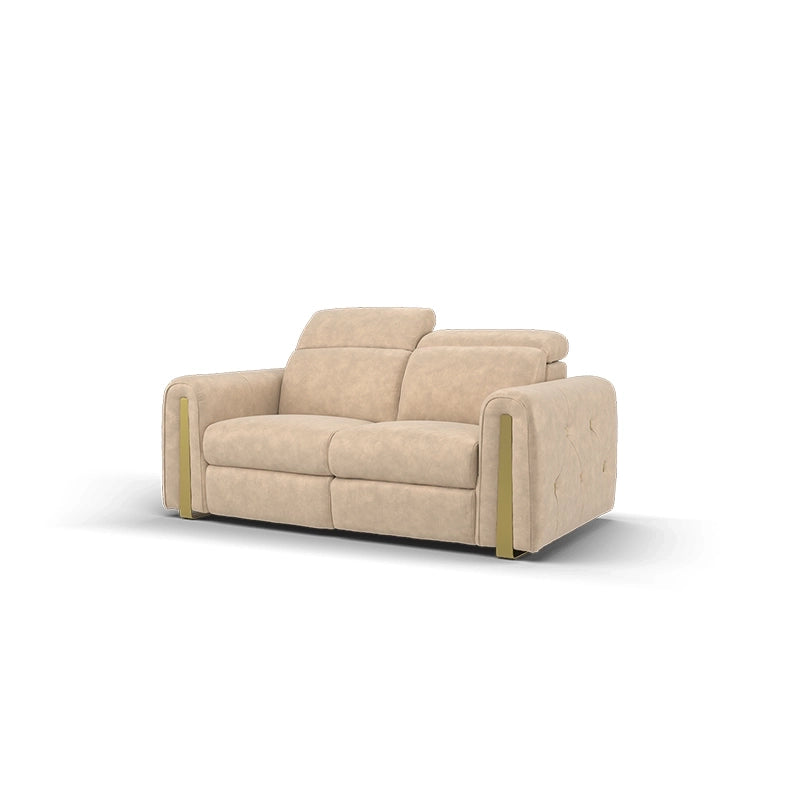 Zion blends a sleek modular frame with velvet upholstery to create a couch and recliner set tailored for Indian family rooms - 2 seater