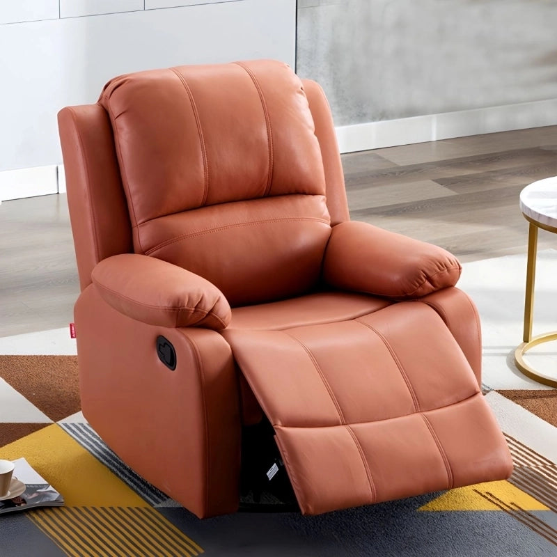 Rust-orange lounging recliner image, Custom Designed to Order, 3-seater shape, Nova fabric