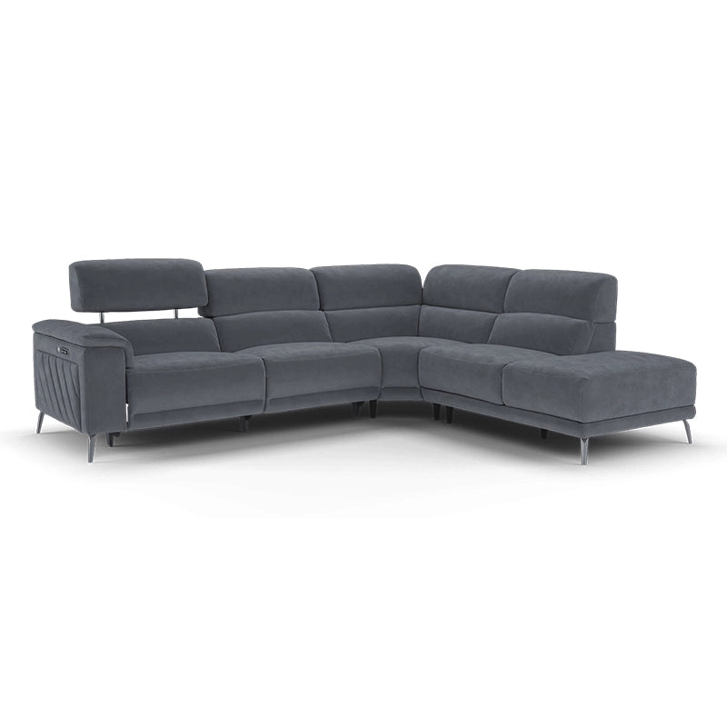 Designed as a sofa recliner or reclining couch, it supports multiple configurations including recliner chair, 2+corner+1 seater recliner sofa, or full recliner couch set - grey