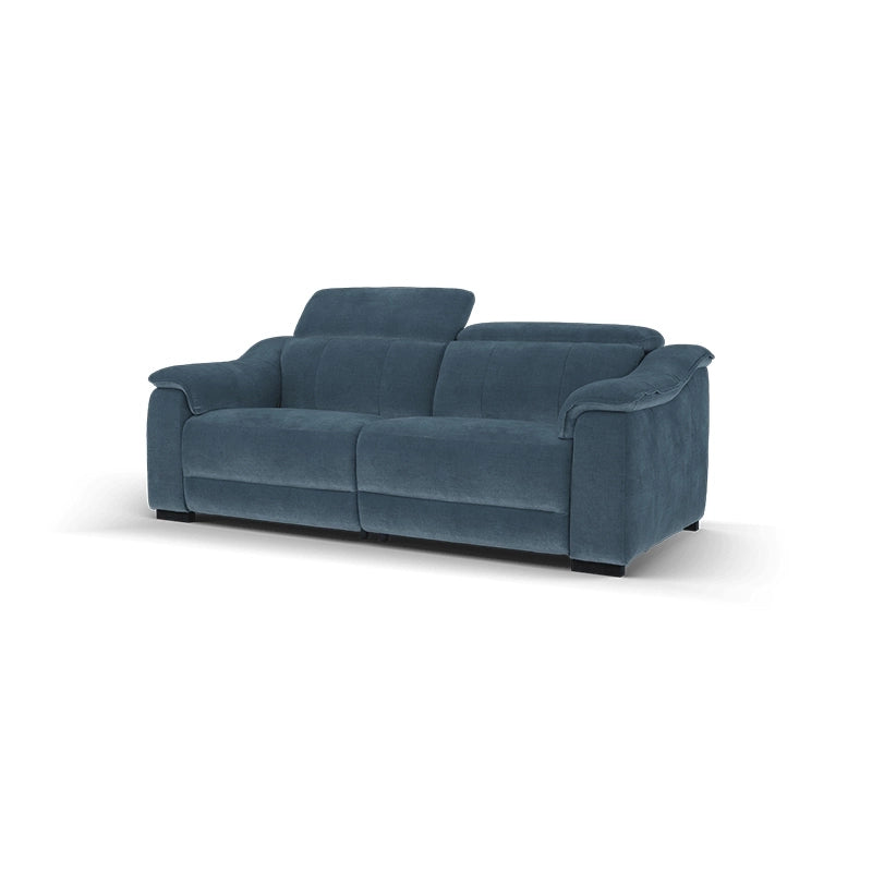 Deep blue recliner with side pocket – Recliner couch set + Custom Tailored to Order - 2 seater