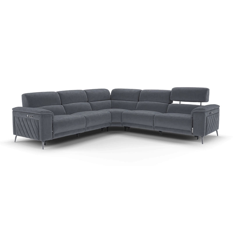 Channel stitching and contrast piping elevate its style, while the brushed steel base ensures visual lightness - 2+corner+2