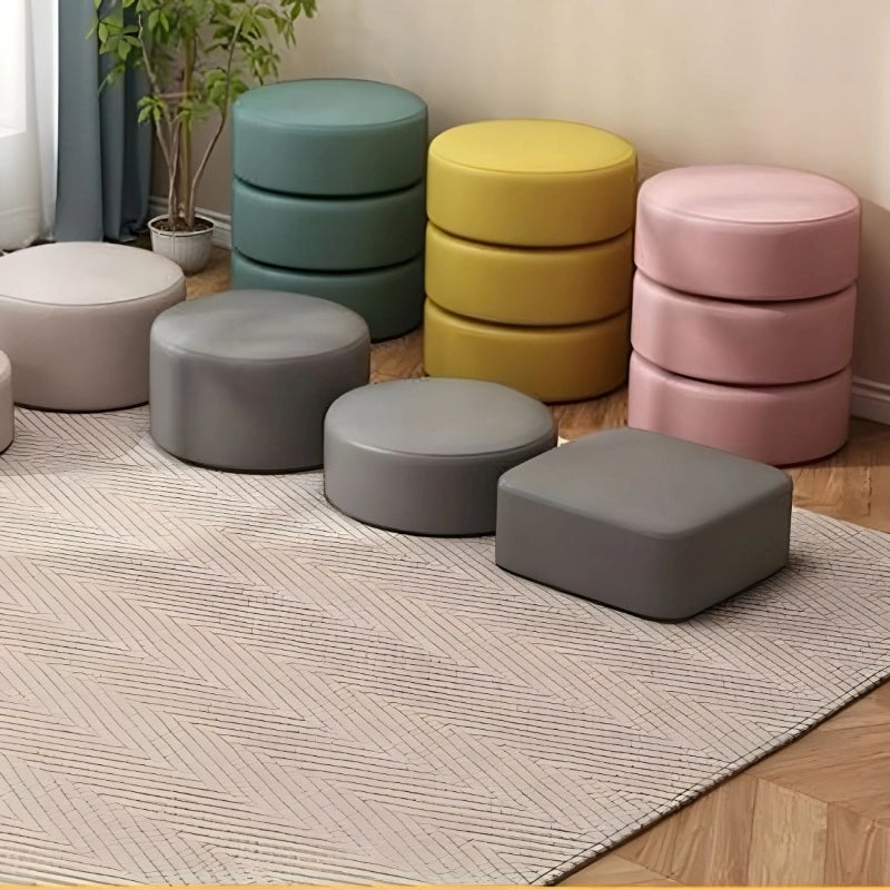 The Radon pouffe ottoman combines firm comfort with sleek design, making it a practical addition to modern Indian homes. 
