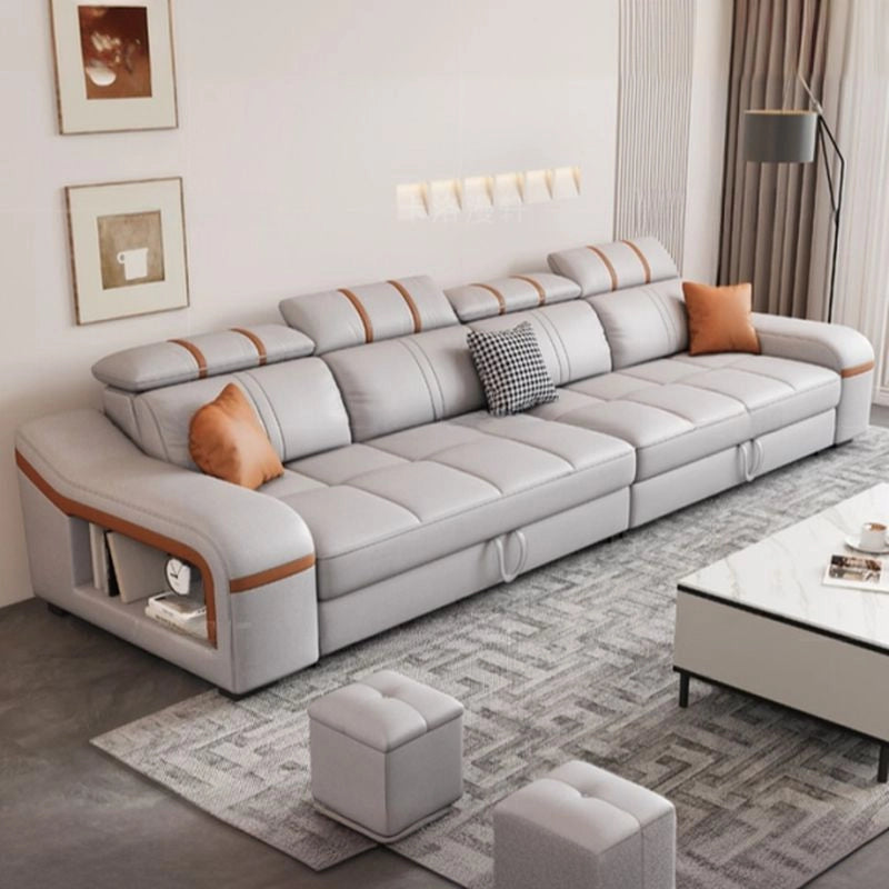 Tufted headrest and seat cushion closeup – convertible couch bed, sofa cum bed design