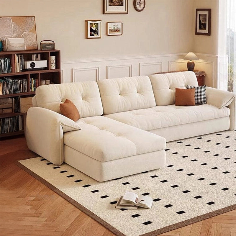 Pull-out metal frame bed in modern layout – sleeper sofa, sofa bed couch