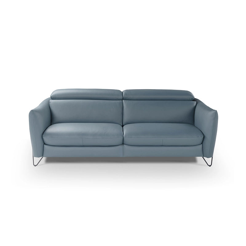 Tapered armrest and plush fill detail, contemporary sofa design, buy sofa online