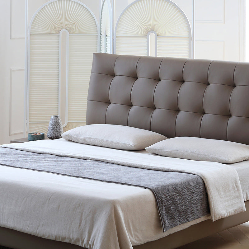 Taupe matte finish and sleek black legs with new bed design and bed and cot traits