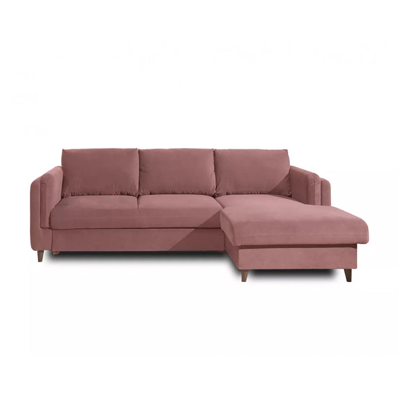Right-hand chaise with storage unit, sofa cum bed + couch bed
