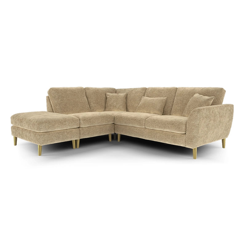 Scandinavian lounge couch design with plush cushions and sofa set design