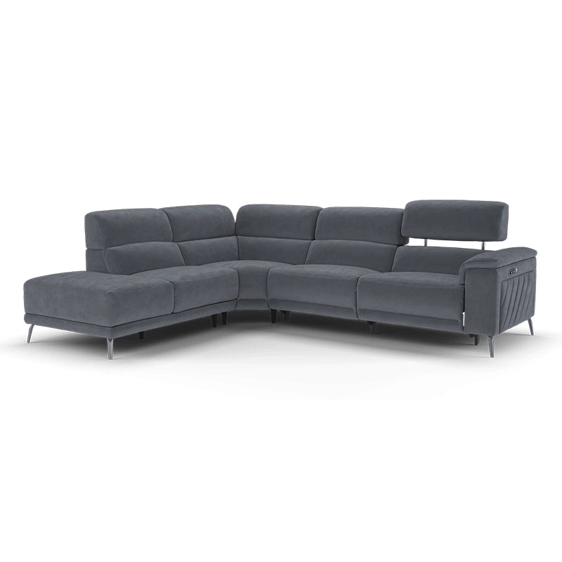 The power-adjustable recline mechanism, USB ports, and chaise footrest make it ideal for relaxed lounging - 2+corner+terminal