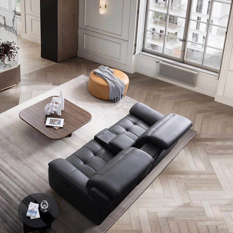  Built from durable neem wood and engineered plywood, the framework supports padded footrests, quilted cushions, and square-stitched leatherette finishes in brown