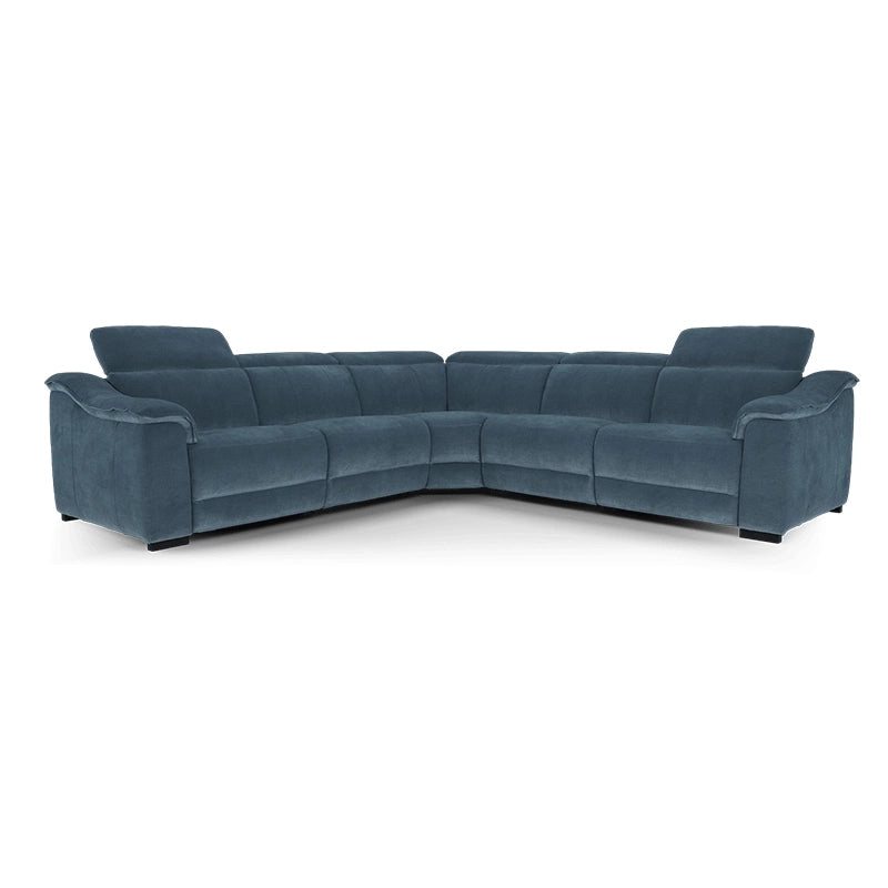 Deep blue recliner with side pocket – Recliner couch set + Custom Tailored to Order - 2+corner+2