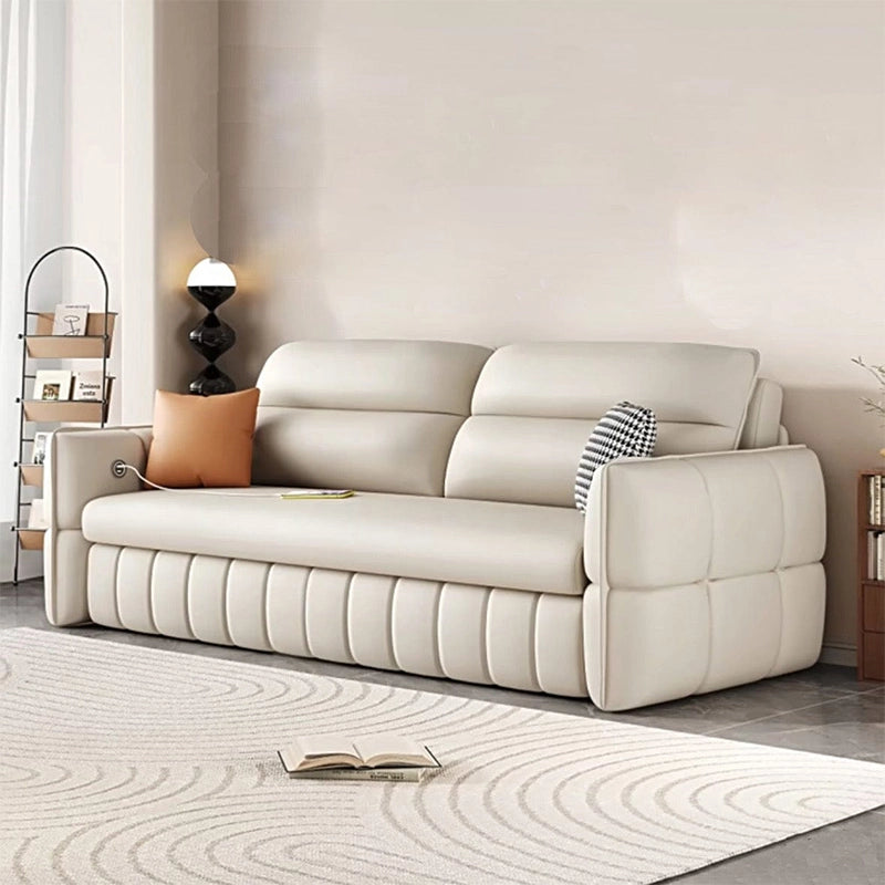Designed as a sofa cum bed with a manual pull-out function, it smoothly transitions from a 3-seater to a full-size sleeping surface.
