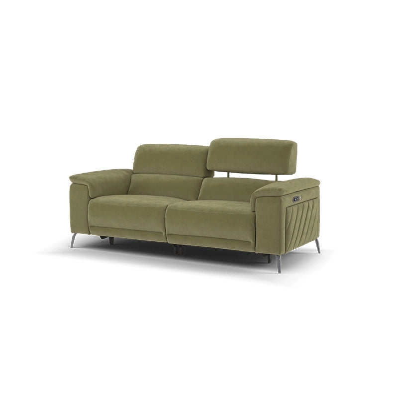 Channel stitching and contrast piping elevate its style, while the brushed steel base ensures visual lightness