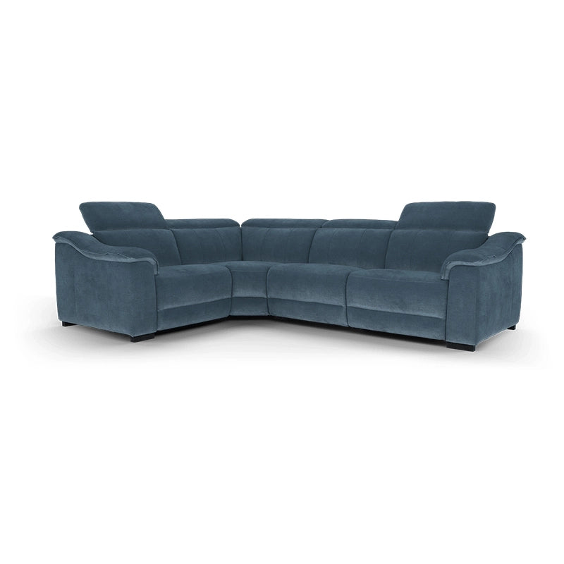 Deep blue recliner with side pocket – Recliner couch set + Custom Tailored to Order - 2+corner+1
