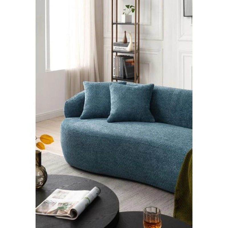 This 3 seater fabric couch blends contemporary styling with ergonomic comfort.