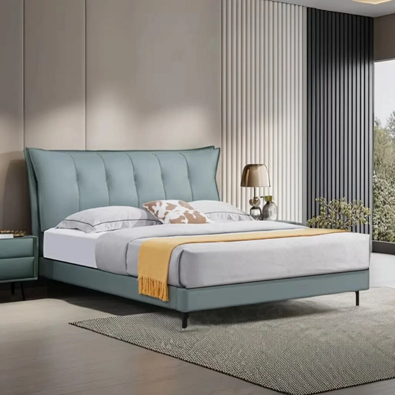 Black metal tapered legs, bed online choice, modern bed design base