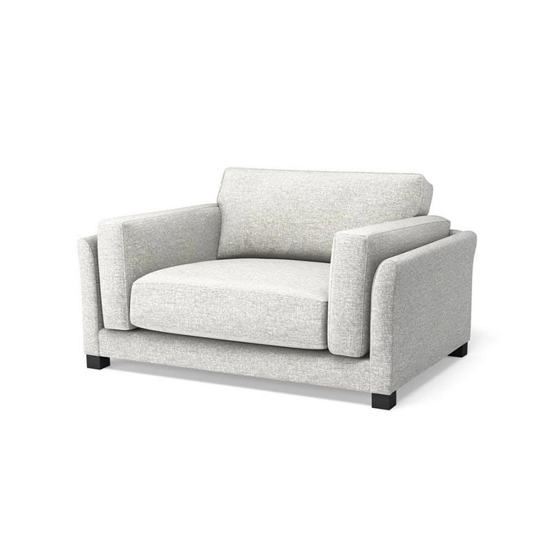 The upholstery in durable woven fabric pairs beautifully with soft pastel throw pillows, adding a refined touch to your home. 