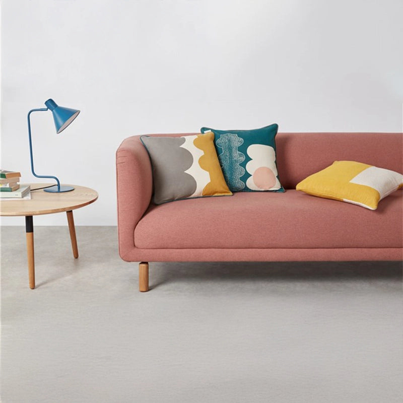 Tightly tailored upholstery and curved arms + sofa set design + rose + 3 seater