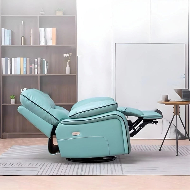 USB panel close-up image – Custom Handmade to Order, recliner chair, tech-friendly, mint finish