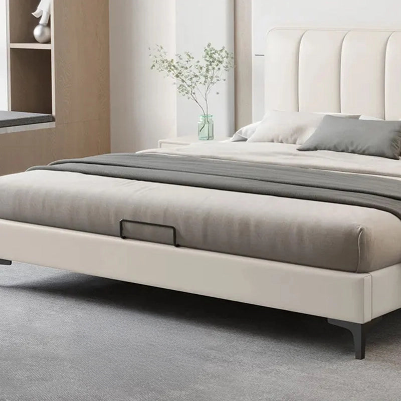 Lifted storage compartment layout, master bedroom bed design, bed and cot, dual-tone style