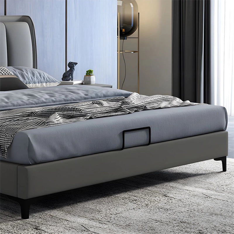 Storage lift compartments + cot design + bed for king size + faux leather