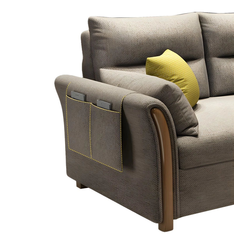 Wooden trim pic with sofa cumm bed & stylish sofa bed design rectangle shape