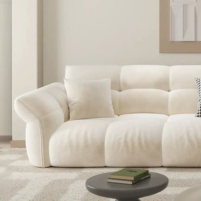 Neutral toned living room couch image with fabric couch and luxury furniture store bangalore