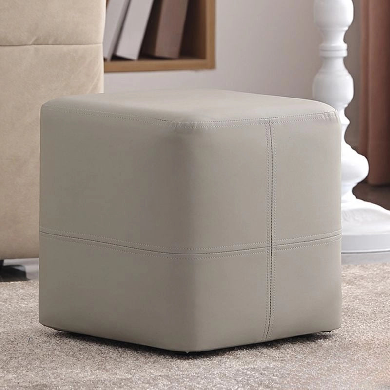 Sleek brown footrest pouffe with pouffe ottoman frame, contemporary build