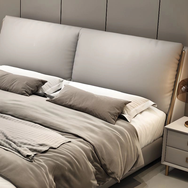 Rounded edge base silhouette, Custom Crafted to Order, bed frame, upholstered